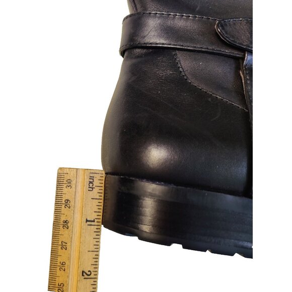 Lauren Ralph Lauren Saniya Black Brown Tall Leather Riding Boot